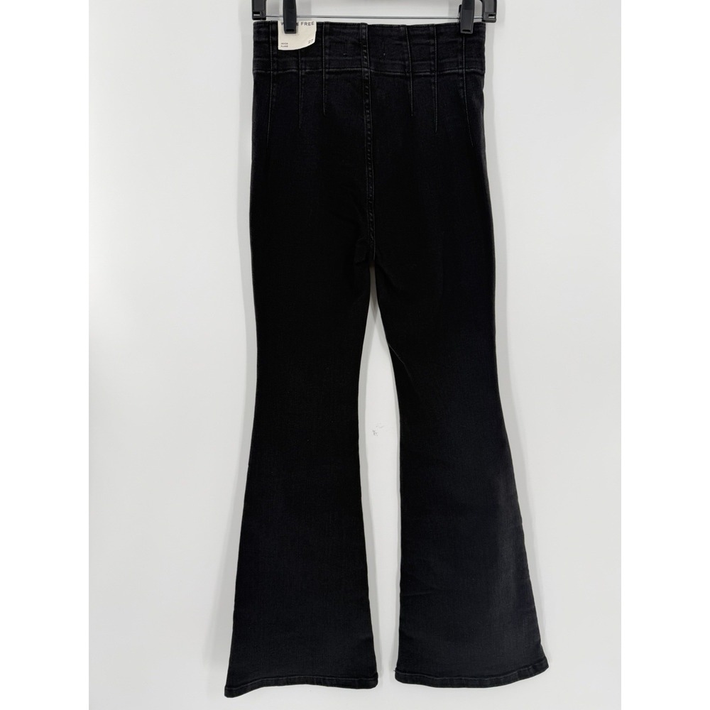 NEW We The Free People Jayde Flare High Rise Jeans Onyx Boho Western 27 - Picture 8 of 10